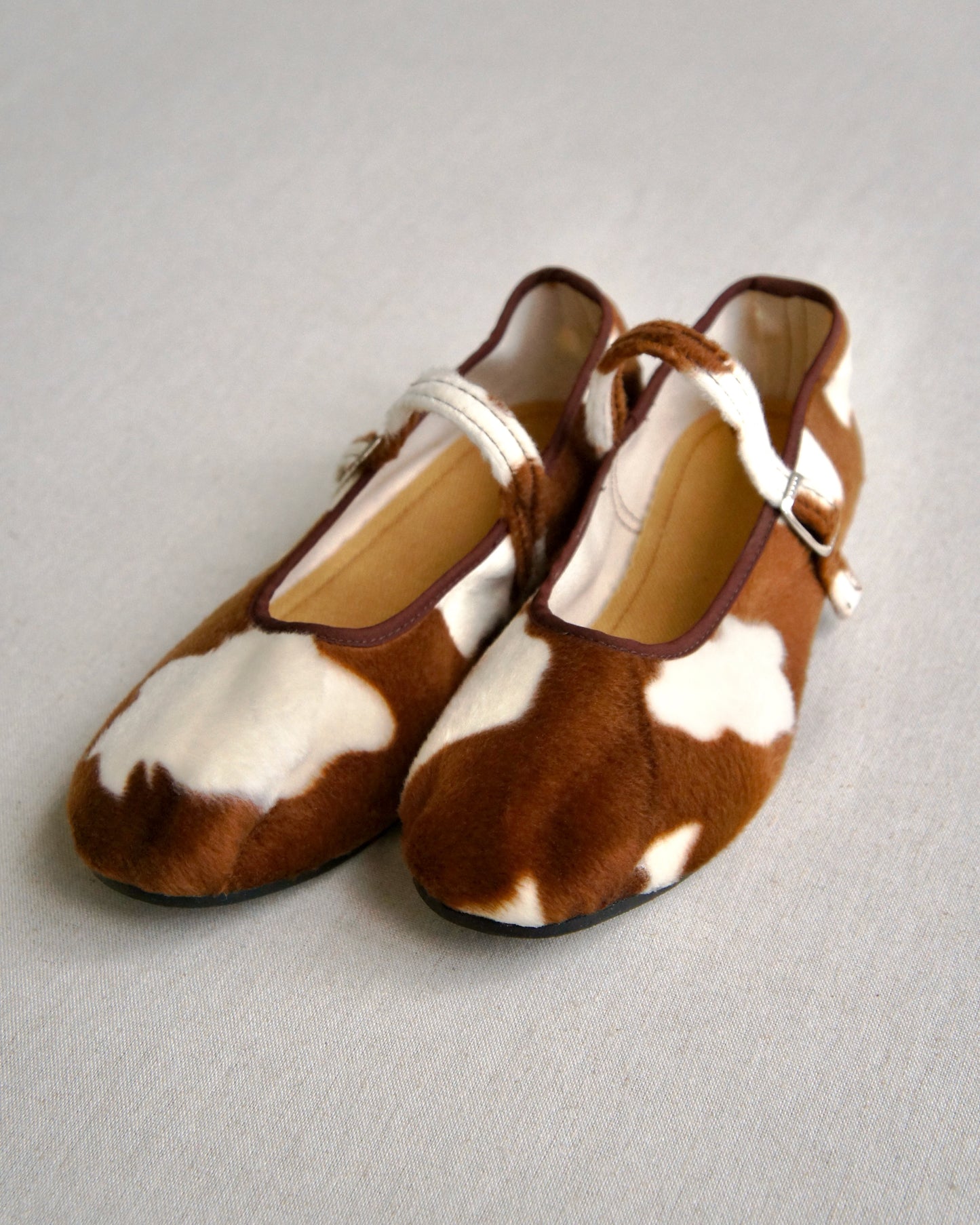 Fauna Mary Jane Flats - Brown Cowhide (Pre-Order)