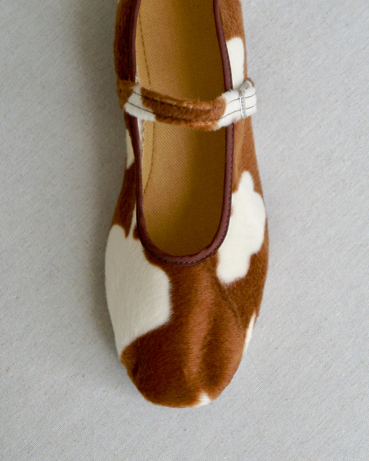Fauna Mary Jane Flats - Brown Cowhide (Pre-Order)