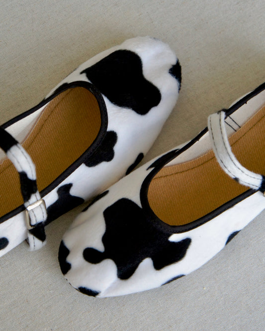 Fauna Mary Jane Flats - Black Cowhide (Pre-Order)