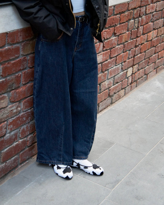 Fauna Mary Jane Flats - Black Cowhide (Pre-Order)