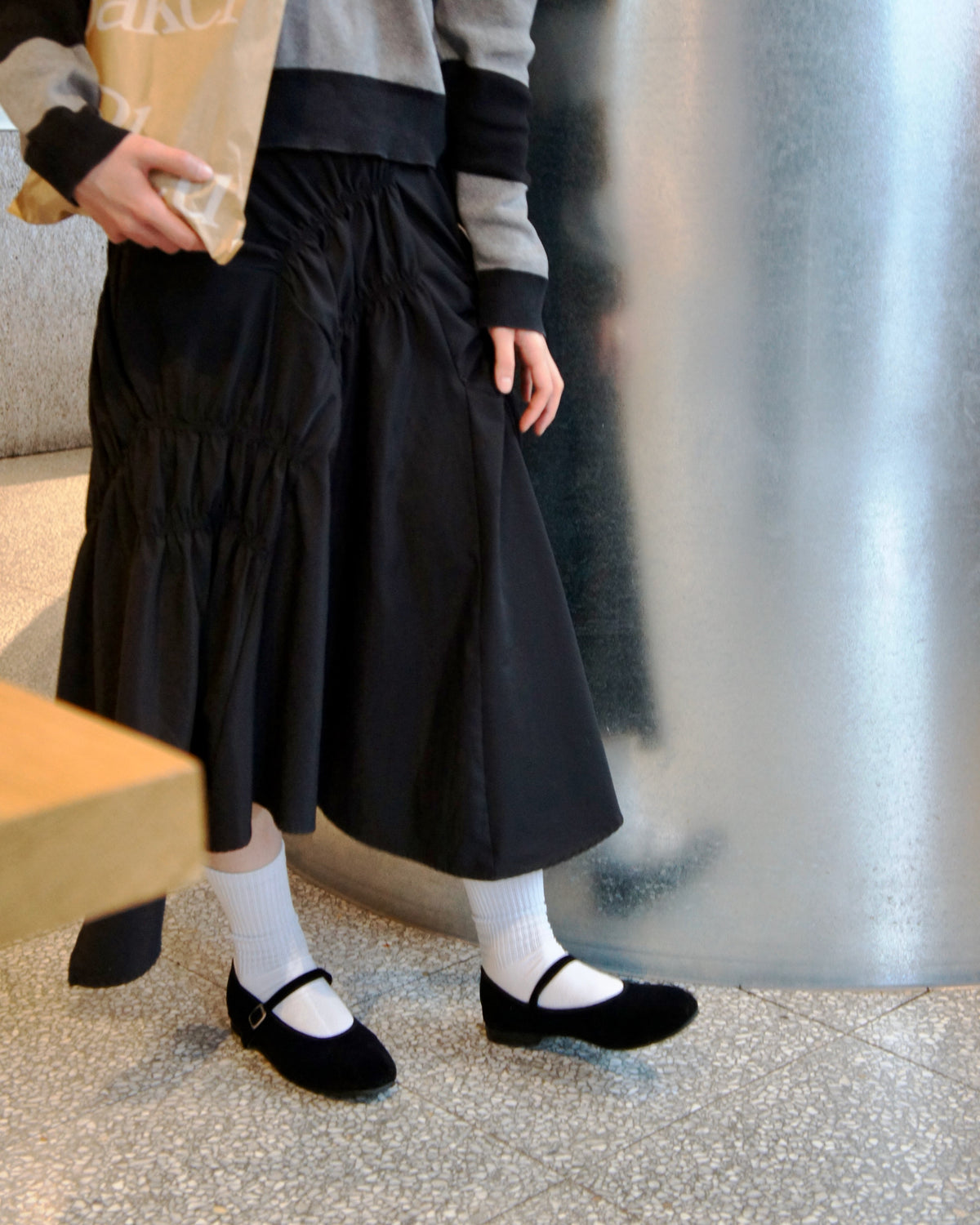 Core Mary Jane Flats - Black Velvet (Pre-Order)