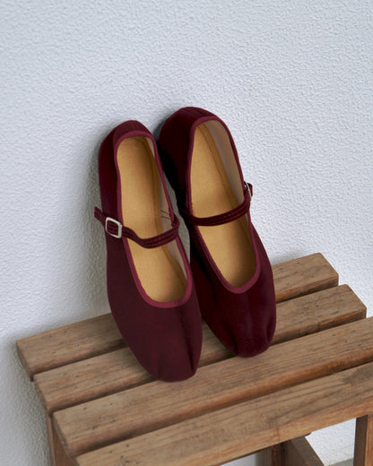 Core Mary Jane Flats - Red Velvet (Pre-Order)