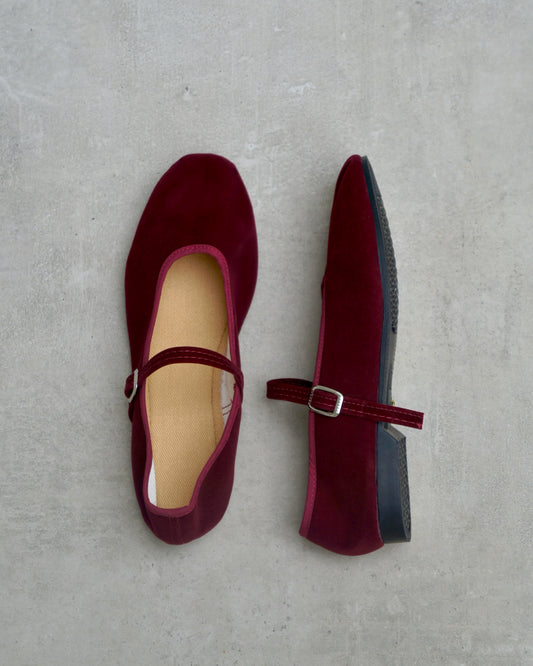 Core Mary Jane Flats - Red Velvet (Pre-Order)