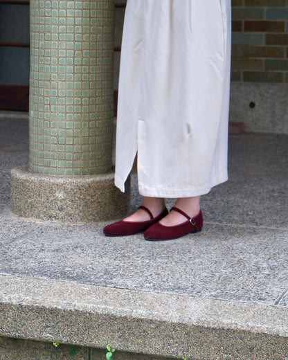 Core Mary Jane Flats - Red Velvet (Pre-Order)