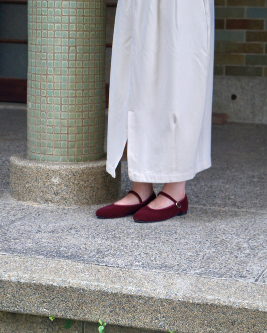 Core Mary Jane Flats - Red Velvet (Pre-Order)