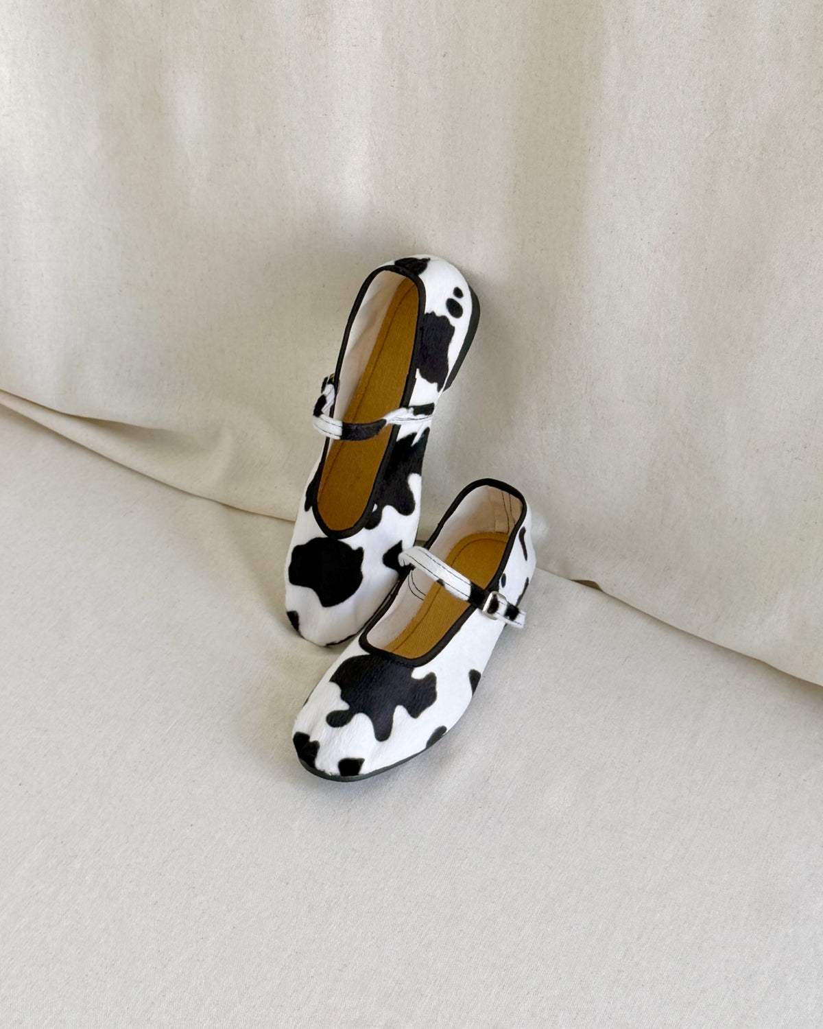 Fauna Mary Jane Flats - Black Cowhide (Pre-Order)