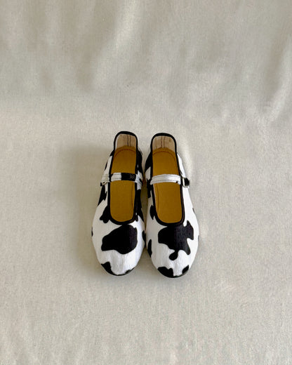 Fauna Mary Jane Flats - Black Cowhide (Pre-Order)